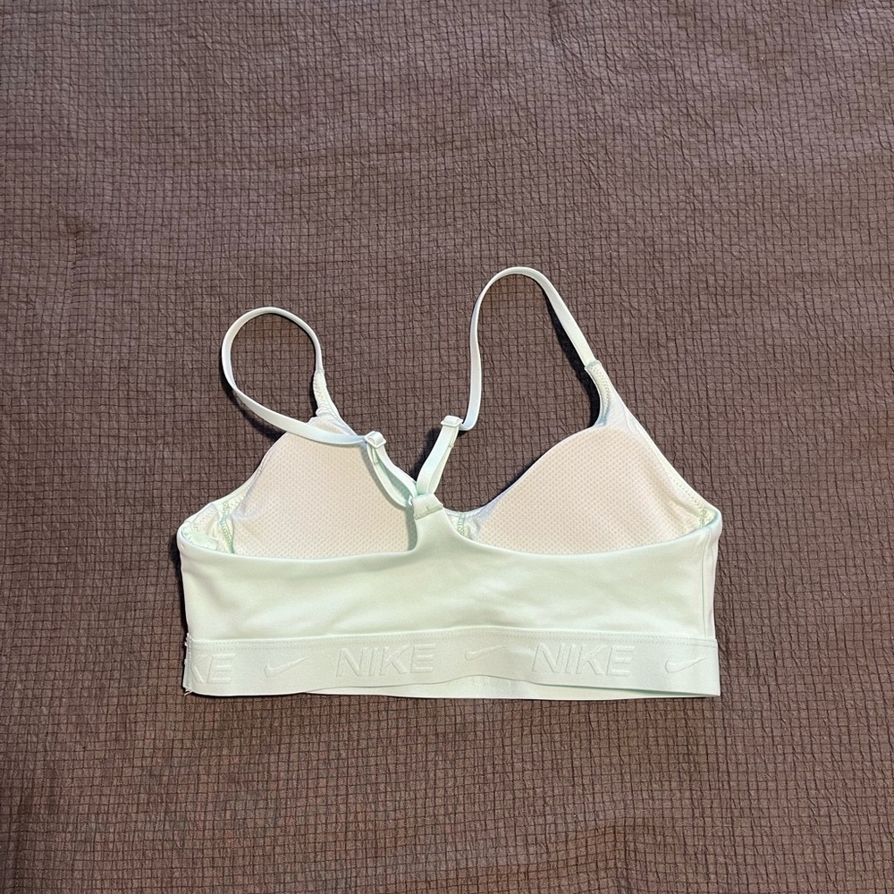 Nike Sports Bras in White and Neon Green - Picture 4 of 10